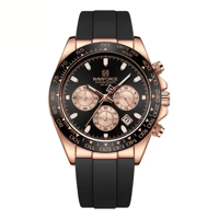 NAVIFORCE 8054 Black Silicone w/ Chronograph