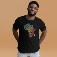 Image 2 of Africa Map African DNA Fingerprint Pan Africa Unisex t-shirt
