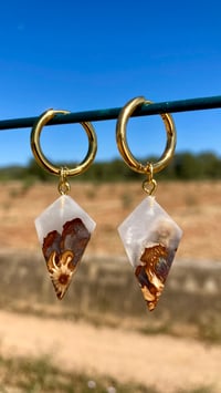 Orecchini in legno - Diamante Pigna
