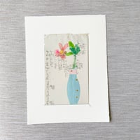 Image 3 of Artwork - wall art - mixed media watercolour flowers