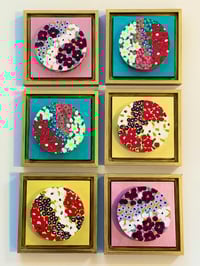 Image 1 of Set of 6 Hand painted Wall Art Installation