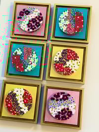 Image 3 of Set of 6 Hand painted Wall Art Installation