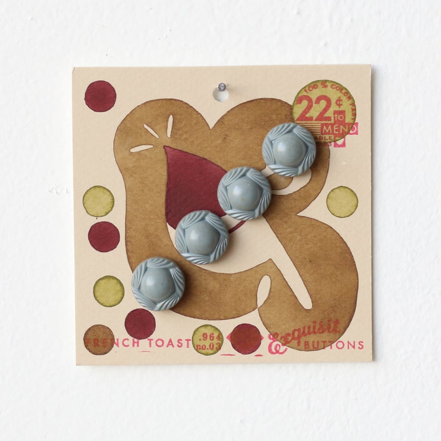 Image of Pea Green Button Card 43