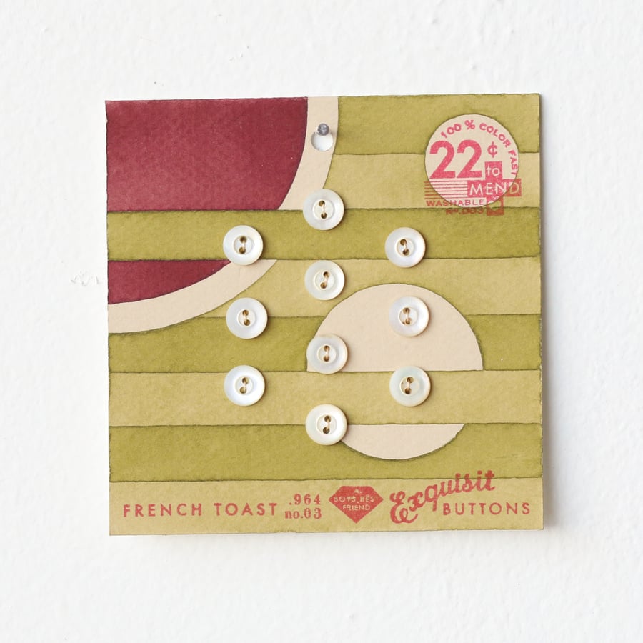 Image of Pea Green Button Card 44