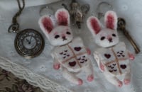Image 1 of White Rabbit Doll Charms