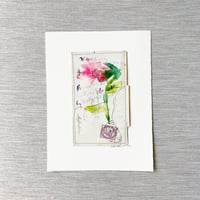Image 3 of Artwork - wall art - mixed media watercolour flowers - envelope