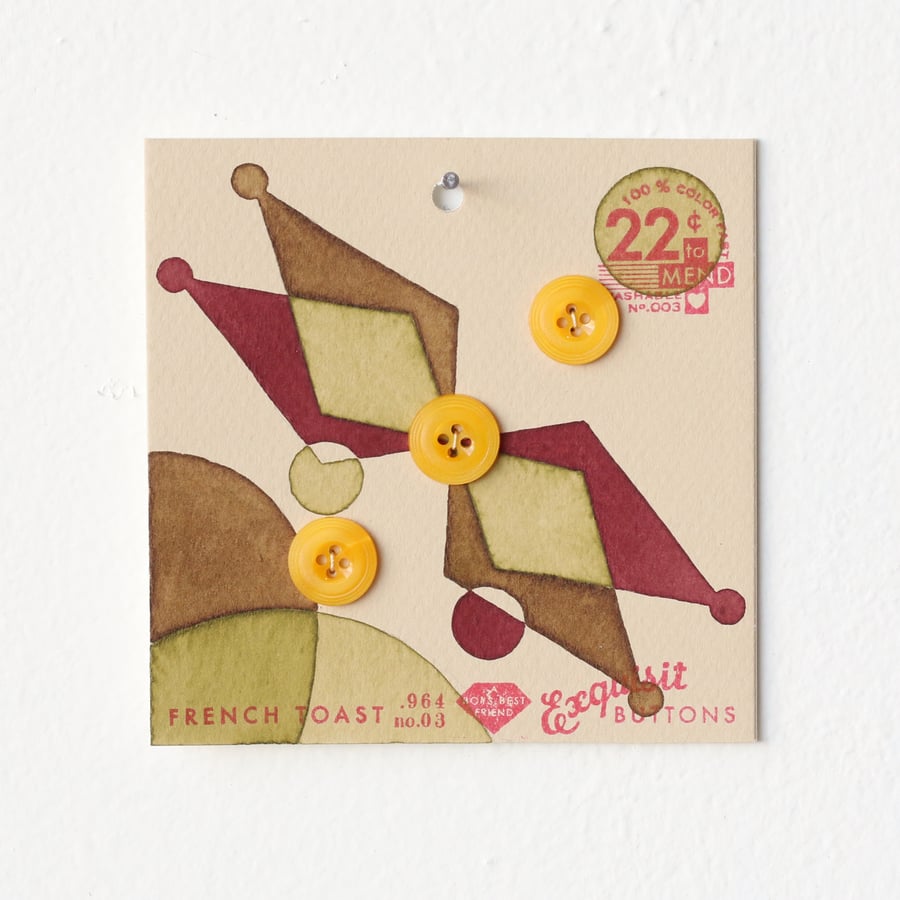 Image of Pea Green Button Card 46