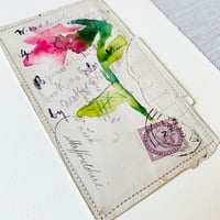 Image 5 of Artwork - wall art - mixed media watercolour flowers - envelope