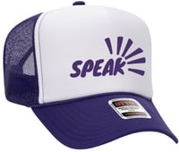 Image 1 of SPEAK Printed Trucker Cap - 3 color options
