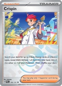 Crispin - 105/131 (Poke Ball Pattern) - SV: Prismatic Evolutions - Near Mint