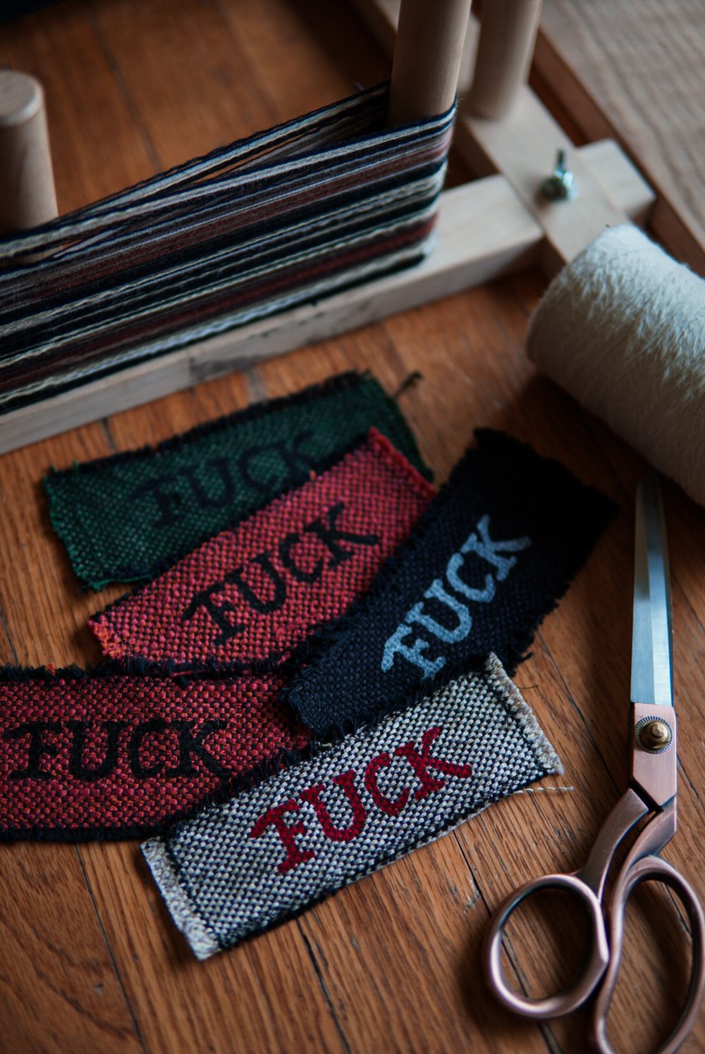 Image of FUCK - Handwoven &Blockprint Patch