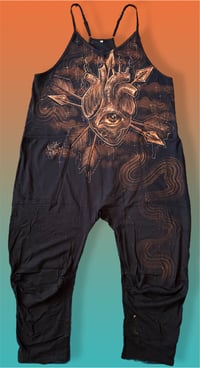 Image 1 of “SAGITTARIUS” CUSTOM BLEACH PAINTED BAGGY JUMPER MEDIUM