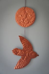 Copper Foil Moon And Bird Decoration