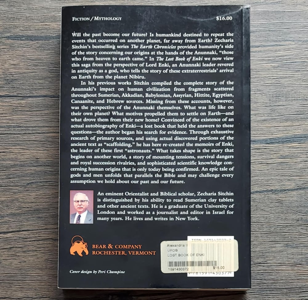 The Lost Book of Enki: Memoirs and Prophecies of an Extraterrestrial God, by Zecharia Sitchin