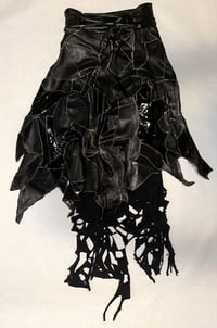 Image 1 of leather & pvc "frankenstein" skirt