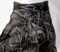 Image 3 of leather & pvc "frankenstein" skirt