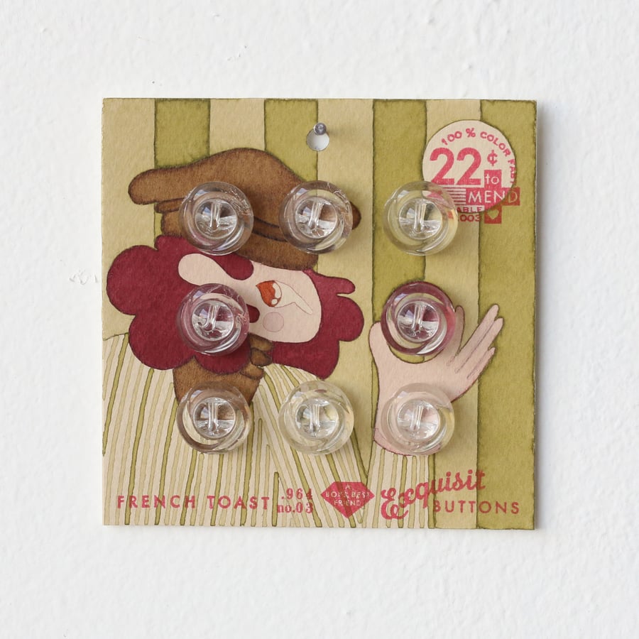 Image of Pea Green Button Card 54