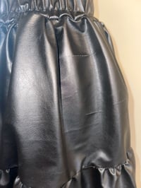 Image 5 of faux leather frill shirring JSK 