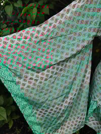 Image 4 of TULUM co ord set FRILL skirt - Green Pink