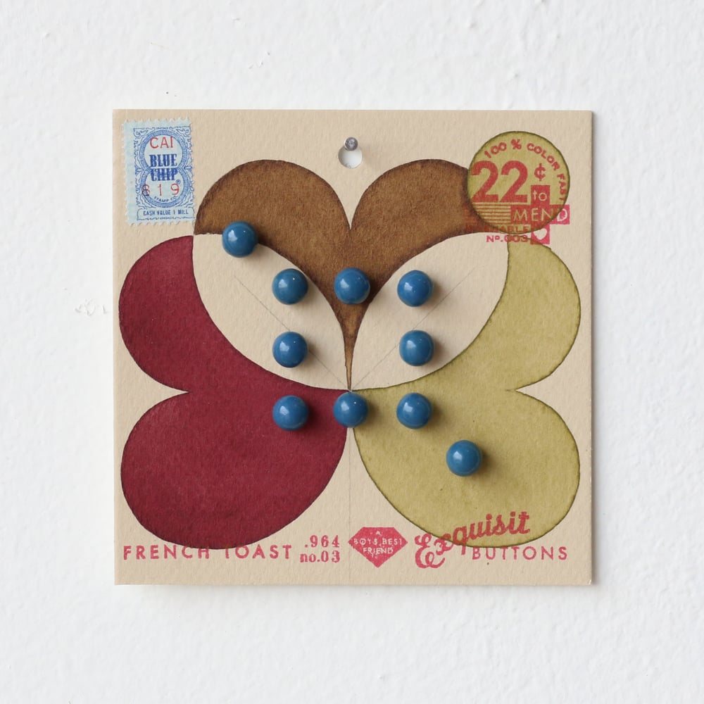 Image of Pea Green Button Card 58