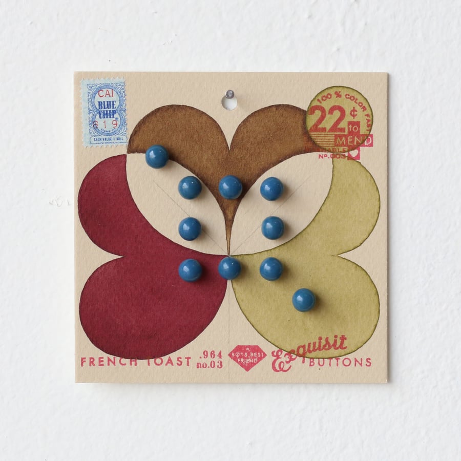 Image of Pea Green Button Card 58