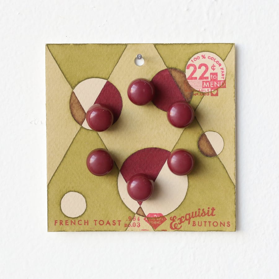 Image of Pea Green Button Card 60
