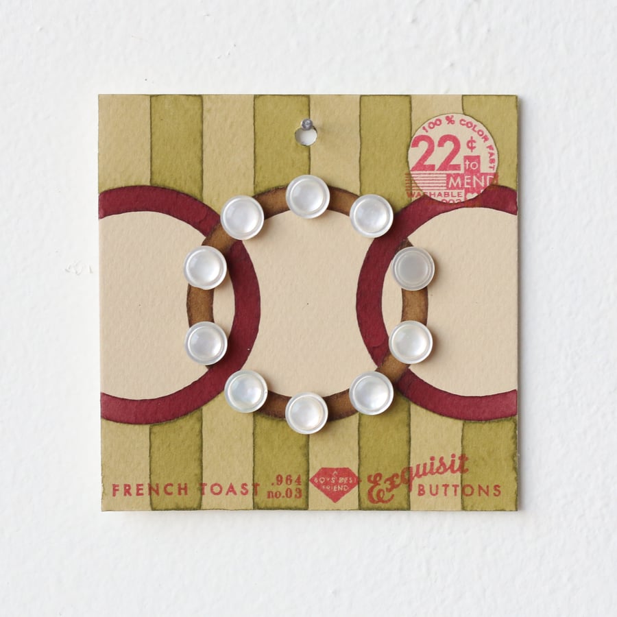 Image of Pea Green Button Card 63