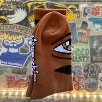 TOY MACHINE SOCKS - SECT EYE BROWN