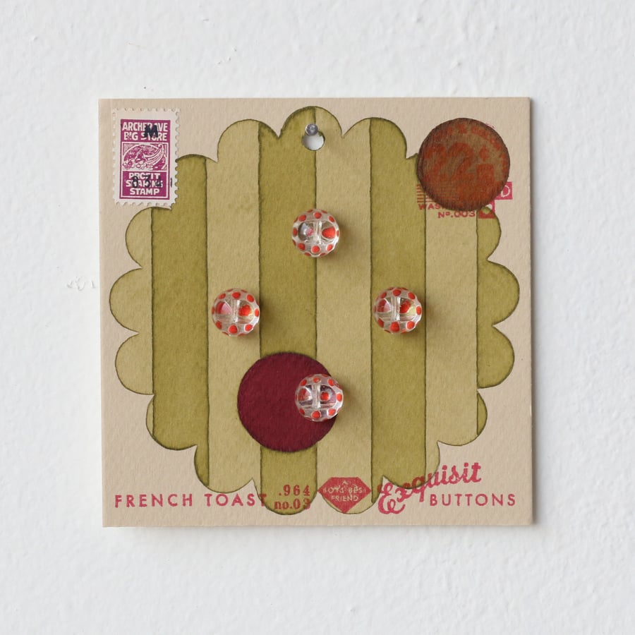 Image of Pea Green Button Card 66