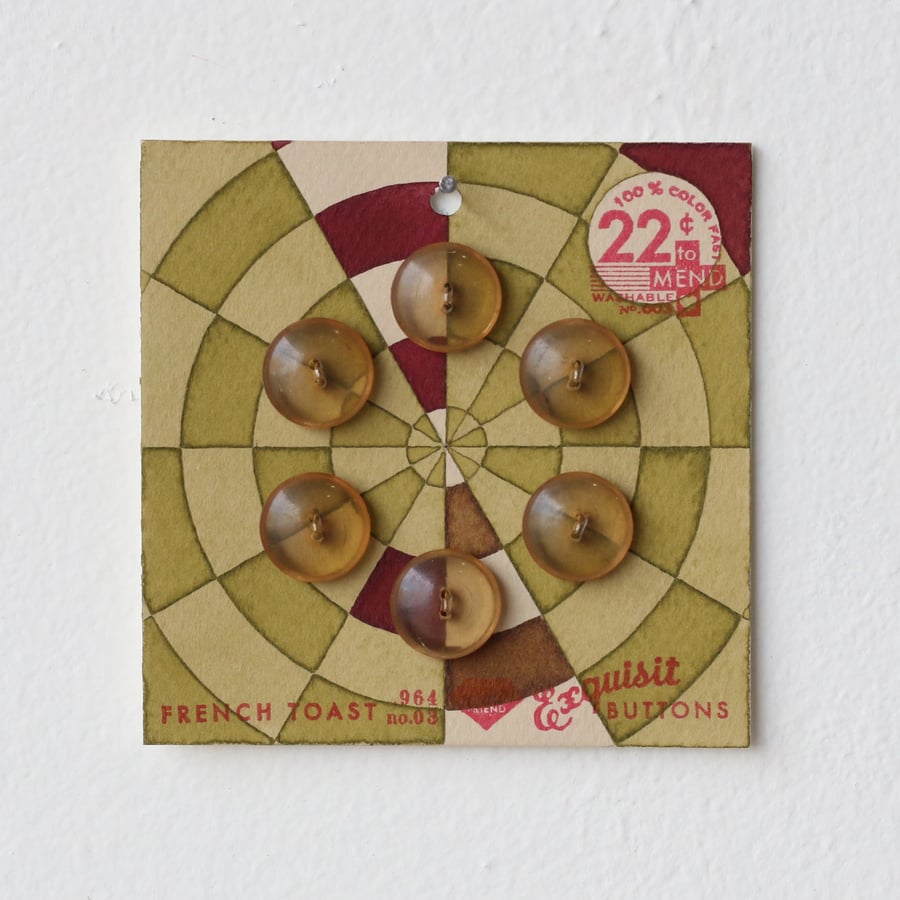 Image of Pea Green Button Card 68