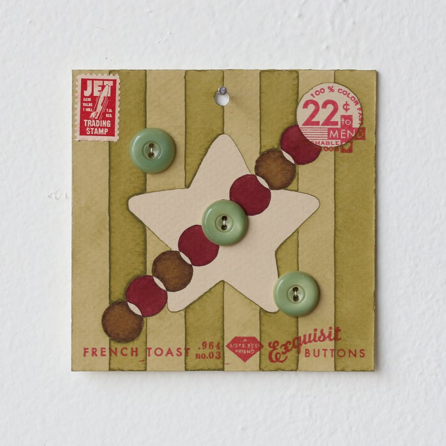 Image of Pea Green Button Card 71