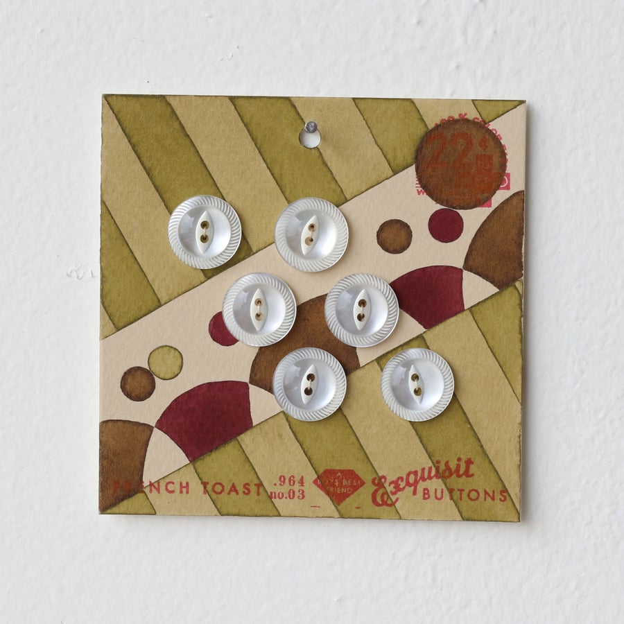 Image of Pea Green Button Card 74