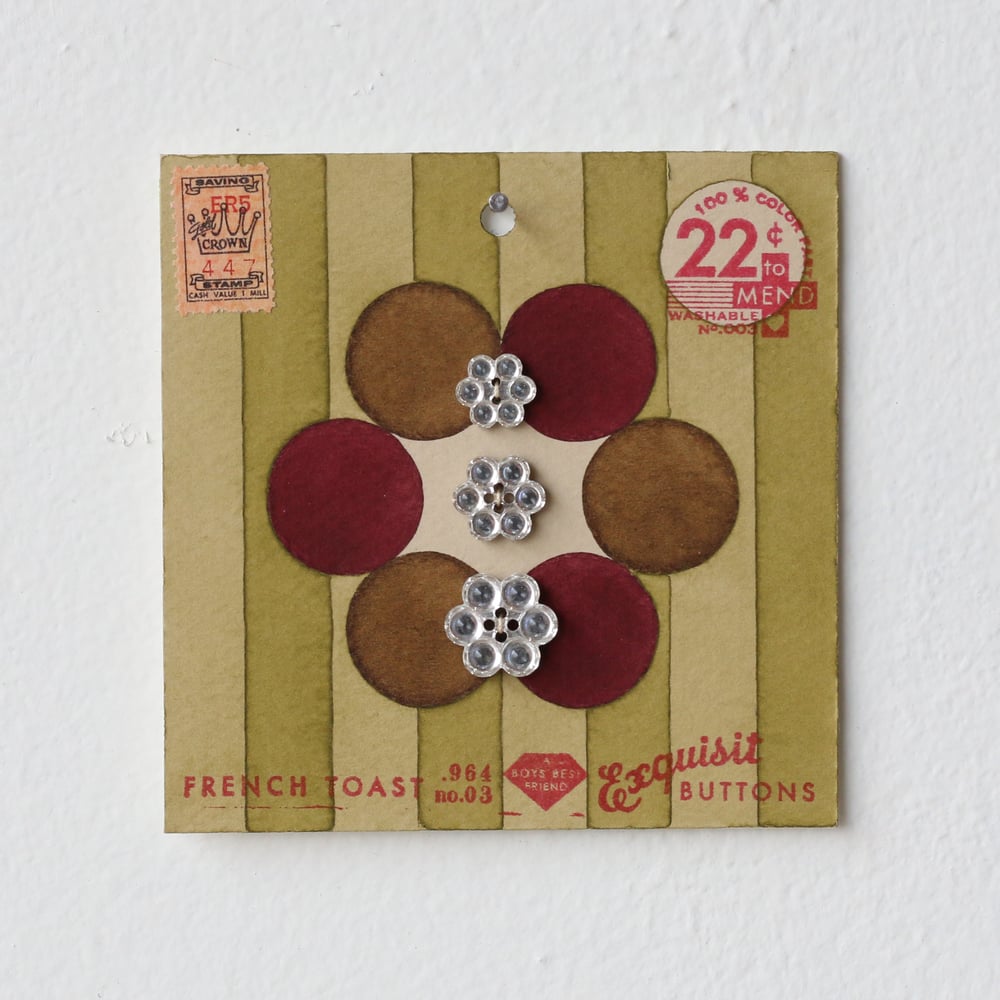 Image of Pea Green Button Card 75