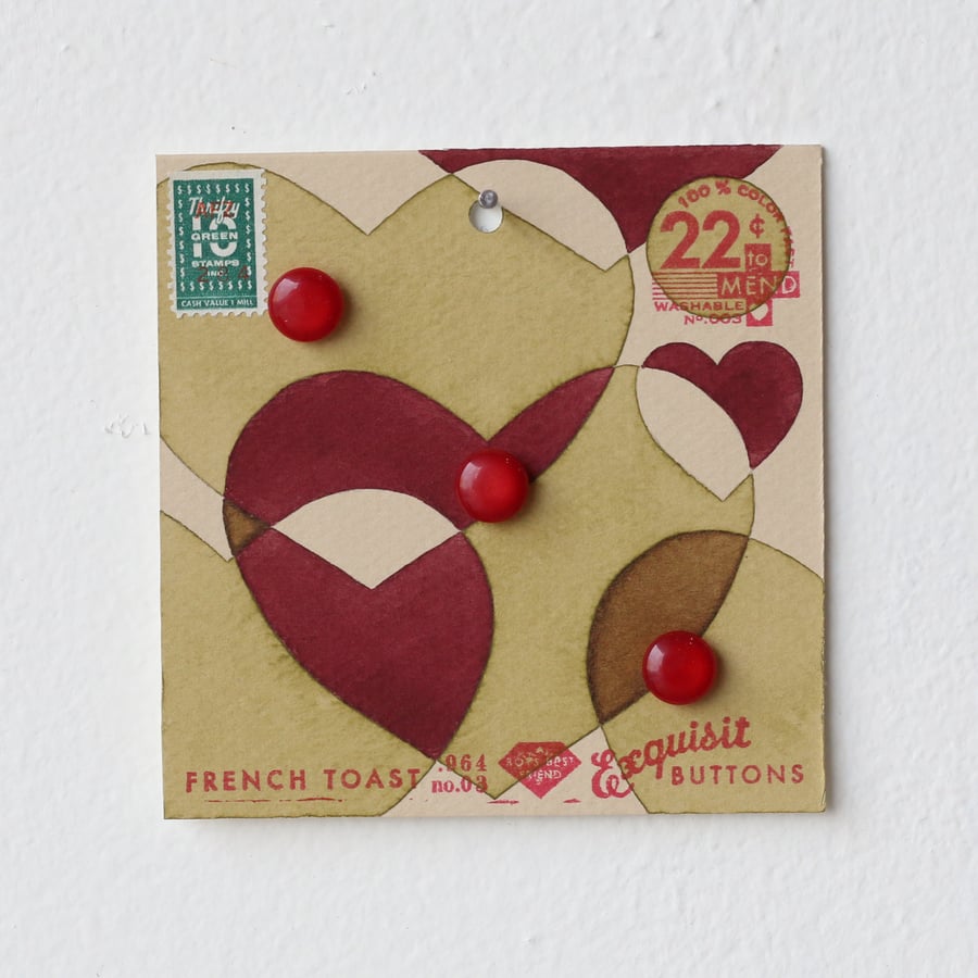 Image of Pea Green Button Card 78
