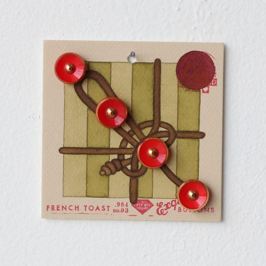 Image of Pea Green Button Card 79