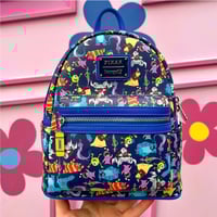 Image 2 of Loungefly Mini Backpack Monsters Inc Pixar Disney AOP
