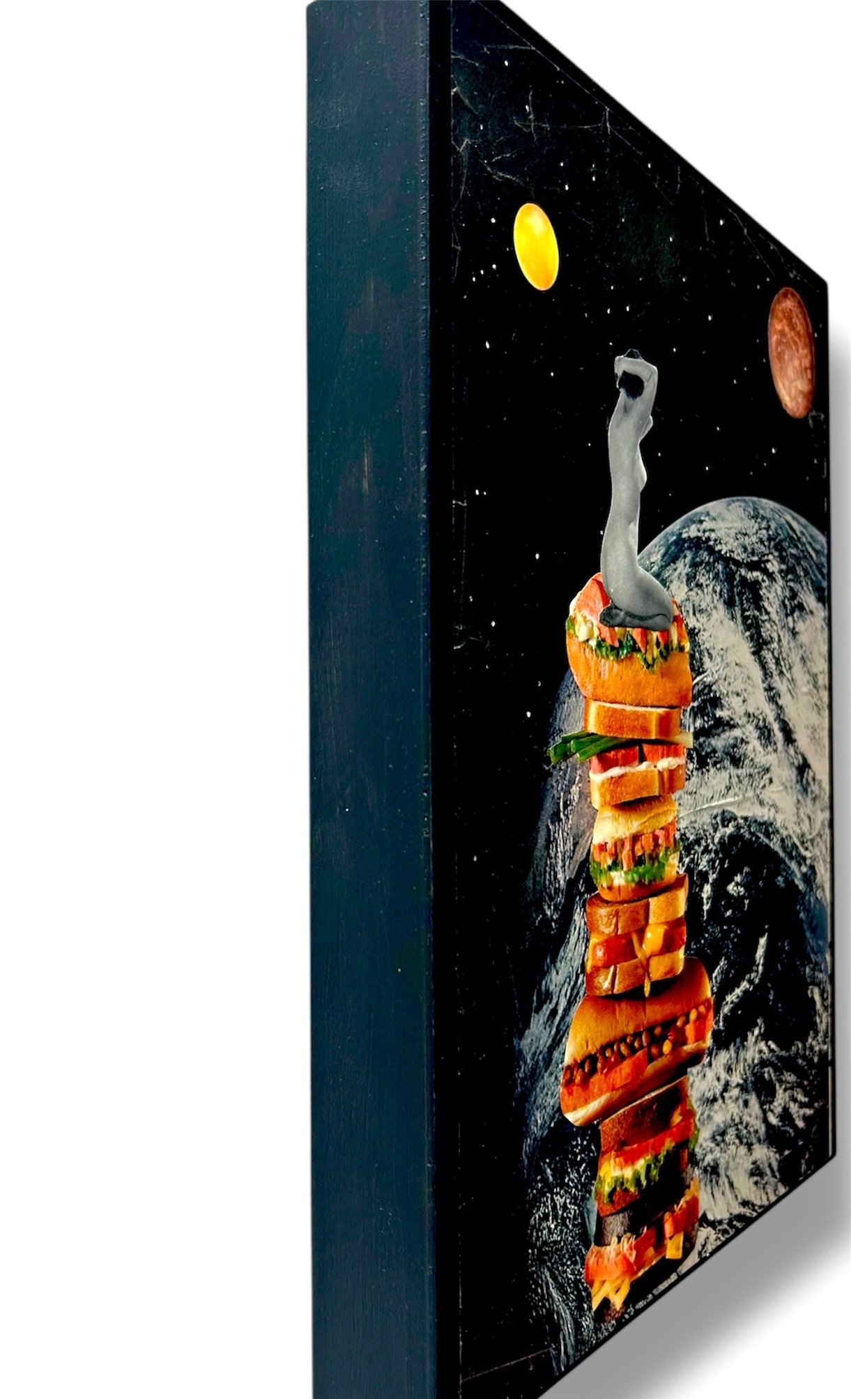 Image of She's a Glutton For Punishment - Original Art - Vintage Collage - Analog Collage - Vintage food