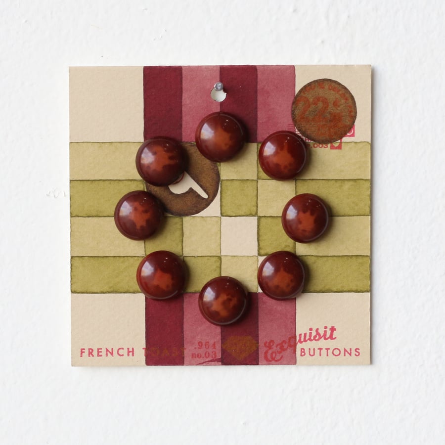 Image of Pea Green Button Card 84