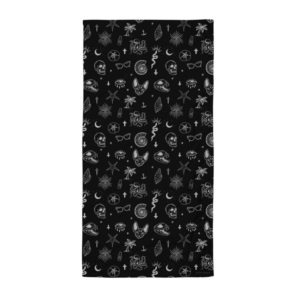 Occult Beach 30x60 Black Towel
