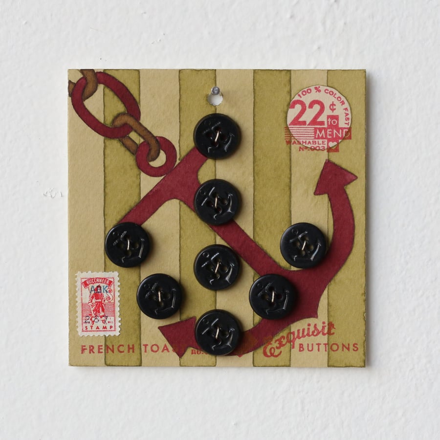 Image of Pea Green Button Card 88