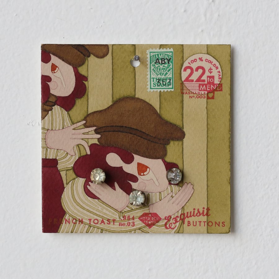 Image of Pea Green Button Card 89