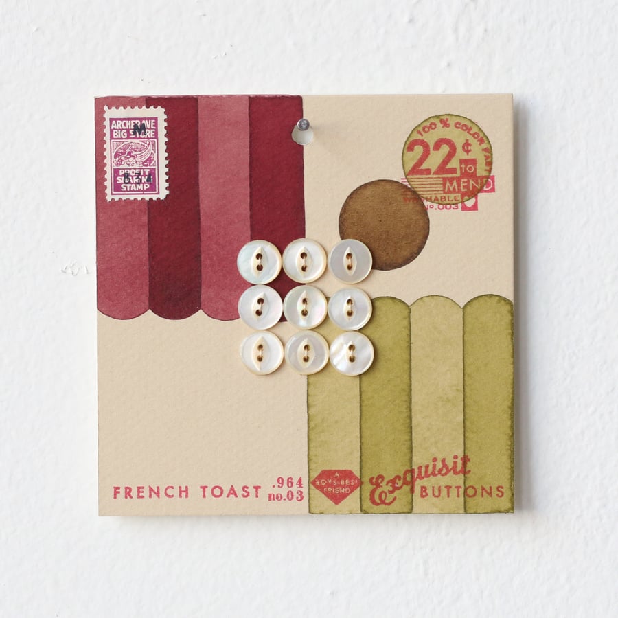 Image of Pea Green Button Card 93