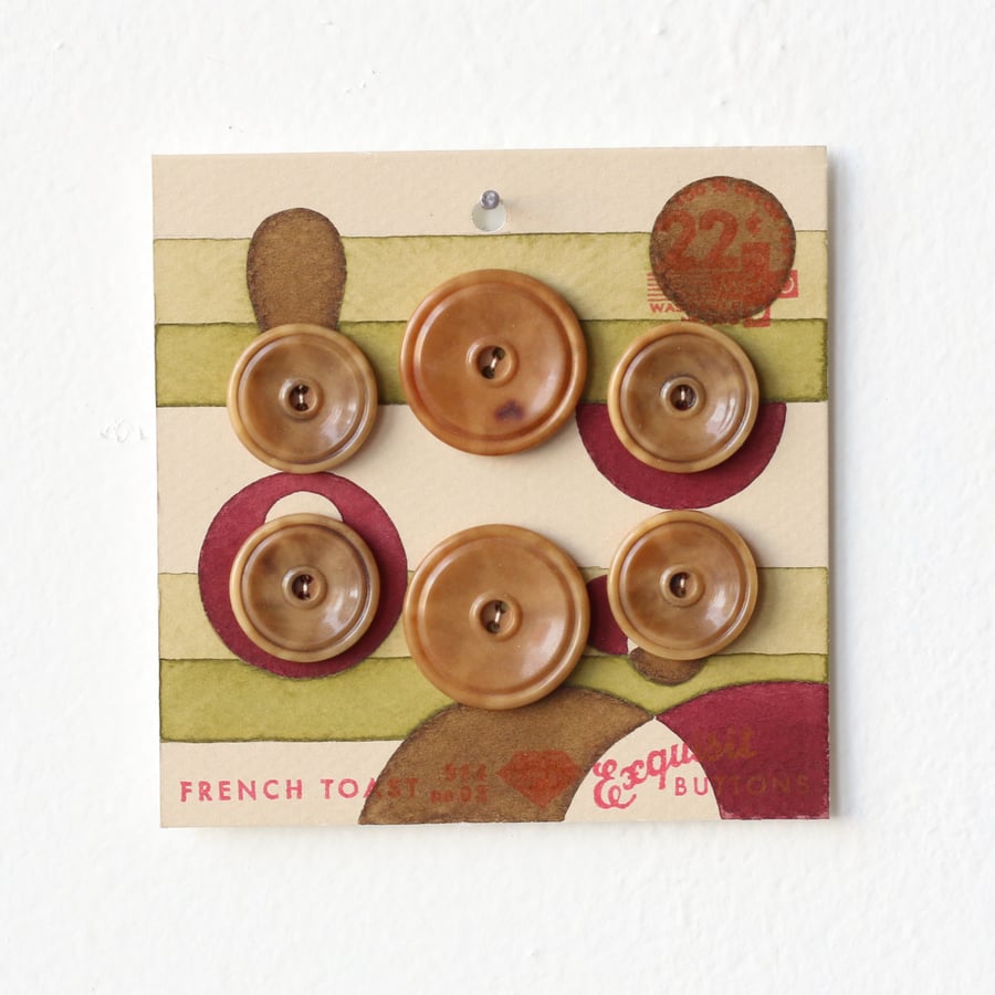 Image of Pea Green Button Card 95