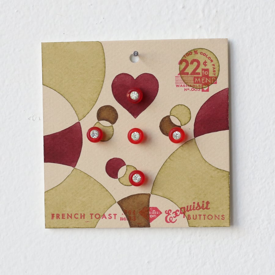 Image of Pea Green Button Card 96