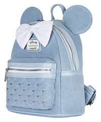 Image 4 of Loungefly Disney Minnie Mouse Denim Womens Double Strap Shoulder Bag Purse
