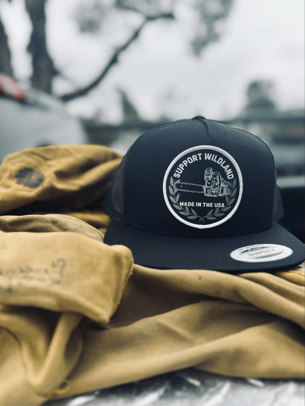 (BLACK) 'SUPPORT WILDLAND' Snapback