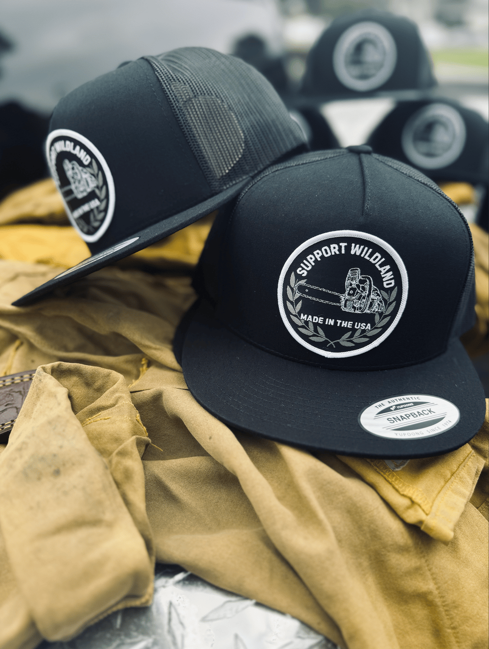 (BLACK) 'SUPPORT WILDLAND' Snapback
