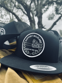 Image 5 of (BLACK) 'SUPPORT WILDLAND' Snapback
