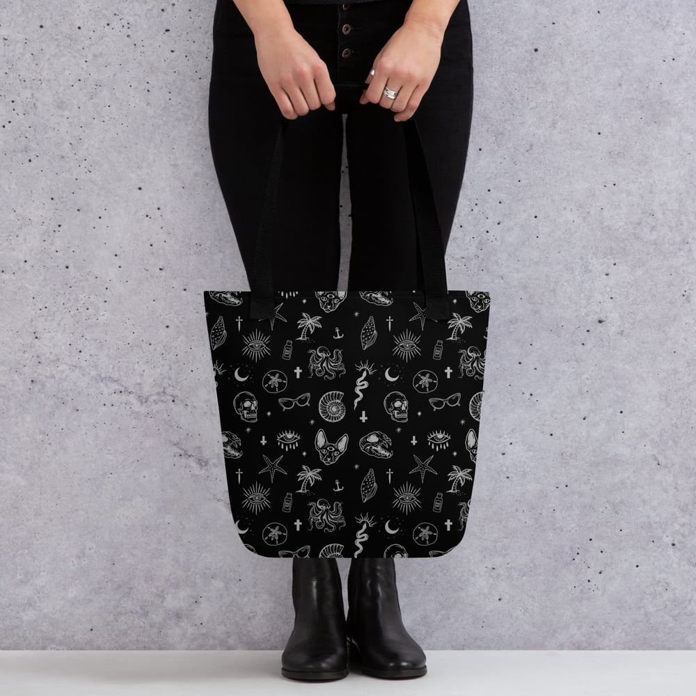 Occult Beach Black Tote bag