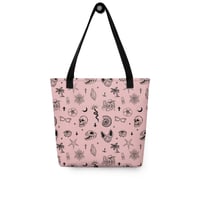Image 1 of Occult Beach Pink Tote bag